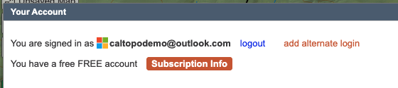 subscription area of your account tab